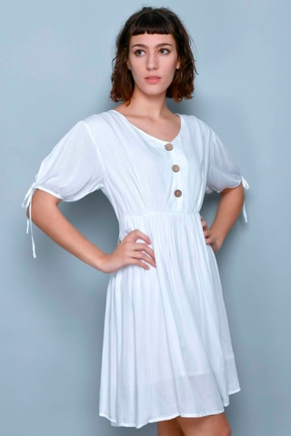 Vestido direito Branco - Branco