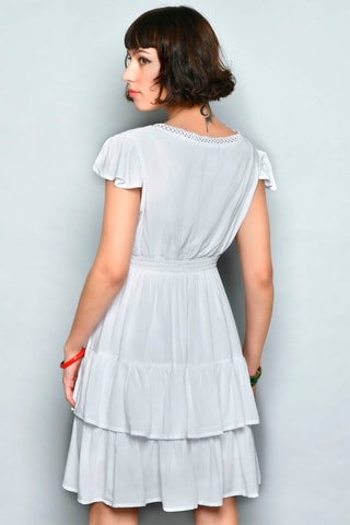 Vestido estilo patinadora Branco - Branco