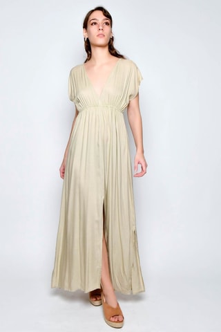 Vestido comprido - Camel - Camel