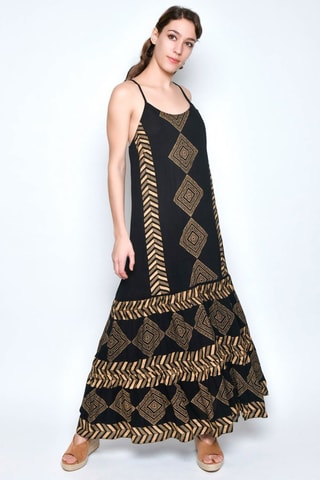 Vestido comprido - Preto -  e 