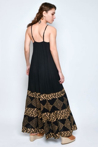 Vestido comprido - Preto -  e 