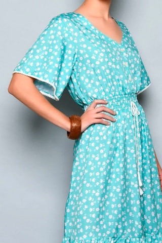 Vestido comprido Turquesa -  e 