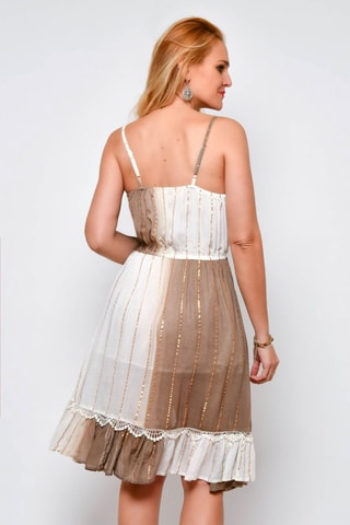 Vestido trapézio Castanho - Castanho