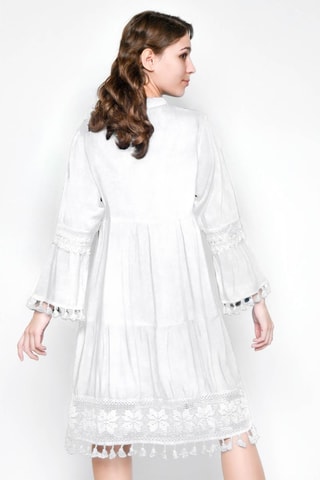 Vestido estilo patinadora - Branco - Branco