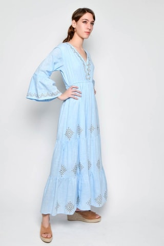 Vestido comprido - Azul - 