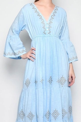 Vestido comprido - Azul - 