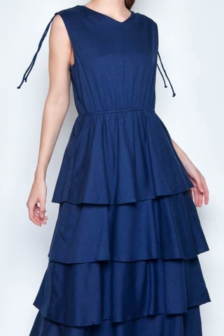 Vestido comprido - Azul - 