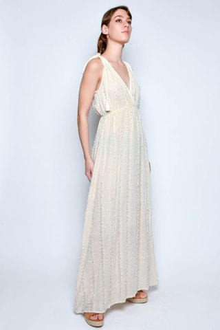 Vestido comprido - Bege - 