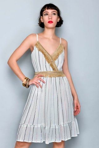 Vestido trapézio Branco - 