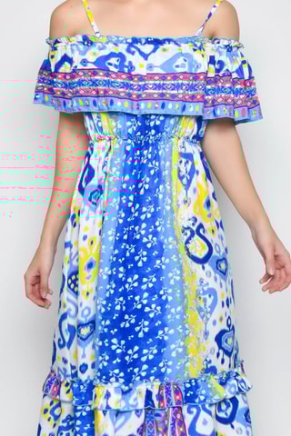 Vestido midi - Azul - Azul