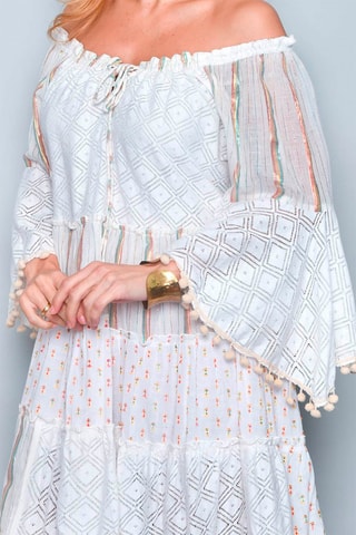 Vestido trapézio Bege - Bege