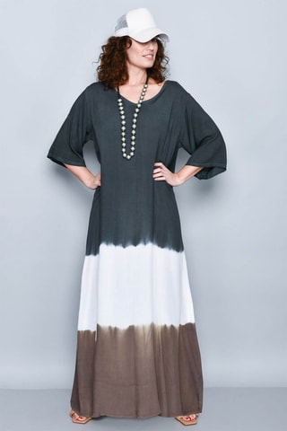 Robe longue - Blanc et noir