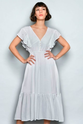 Vestido midi Branco - Branco