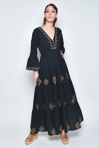 Vestido comprido - Preto - 