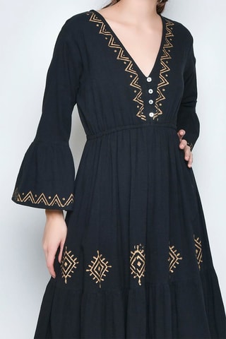 Vestido comprido - Preto - 