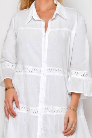 Vestido-camisa 
Branco - 