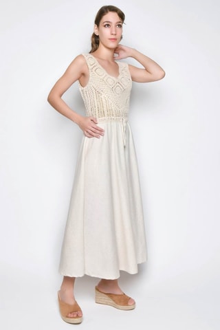 Vestido comprido - Camel - Camel