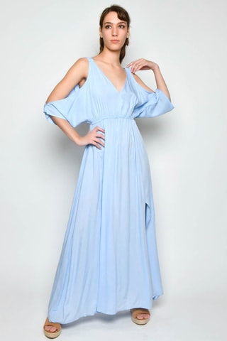 Vestido comprido - Azul - 