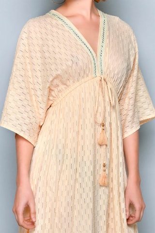 Cafetã comprido Bege - 