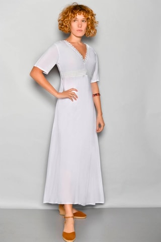 Vestido comprido Branco - Branco