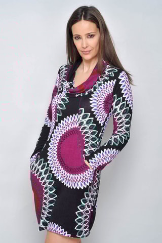 Vestido direito - Preto - Preto