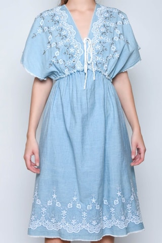 Vestido midi - Azul - 