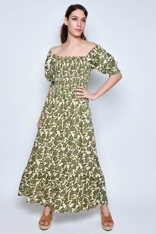 Vestido comprido - Verde -  e 
