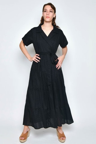 Vestido comprido - Cinzento-escuro - 