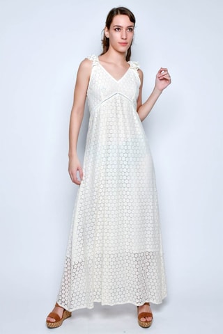 Vestido comprido - Bege - 