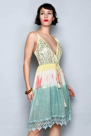 Vestido estilo patinadora 
Verde - 