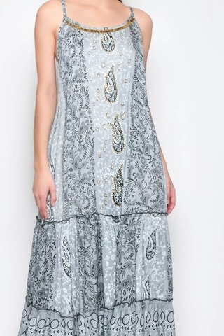 Vestido comprido - Cinzento -  e 