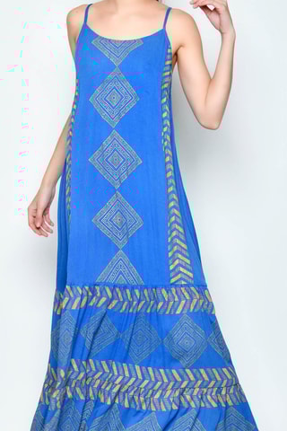 Vestido comprido - Azul -  e 