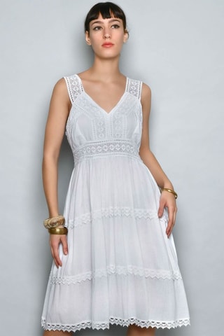 Vestido midi 
Branco - 