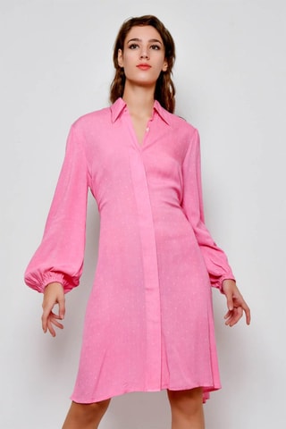 Vestido-camisa Rosa - 