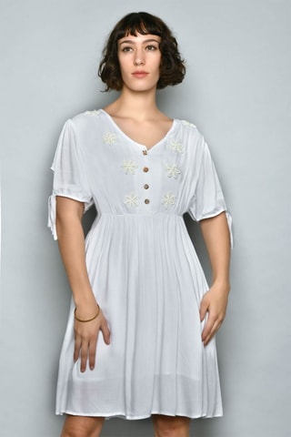 Vestido estilo patinadora 
Branco - 