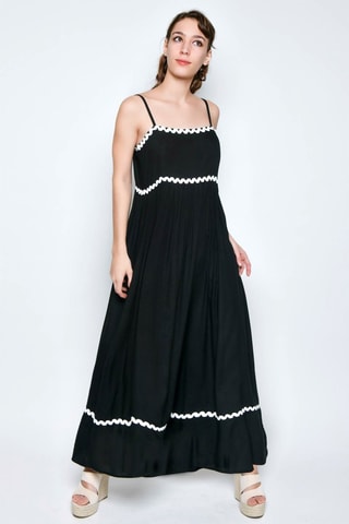 Vestido comprido - Preto -  e 