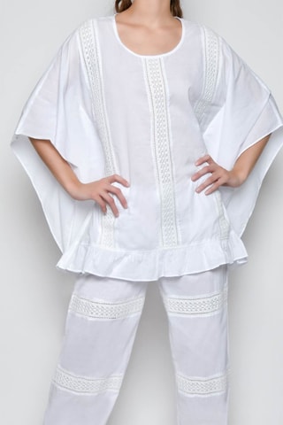 Túnica e calças - Branco - 