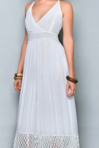 Vestido comprido Branco - Branco