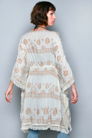 Quimono Branco e laranja - Branco e laranja