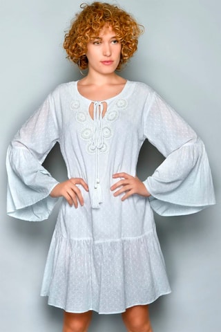 Vestido trapézio Branco - Branco