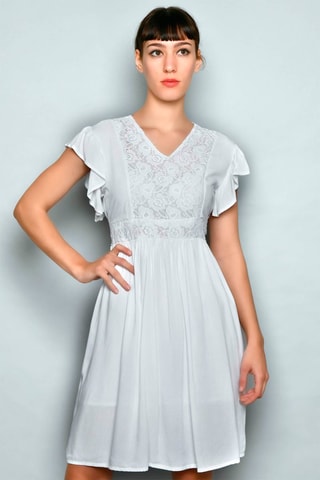 Vestido estilo patinadora Branco - Branco