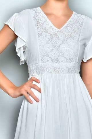 Vestido estilo patinadora Branco - Branco