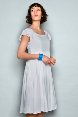 Vestido estilo patinadora Branco - Branco