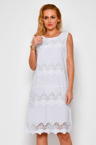 Vestido direito Branco - Branco