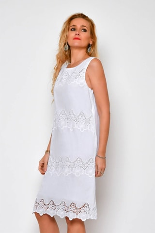 Vestido direito Branco - Branco