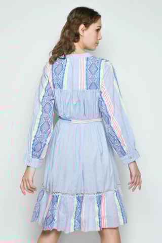 Vestido-camisa - Azul - Azul