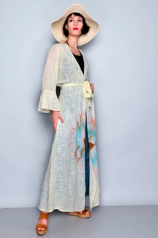 Quimono Bege - Amarelo