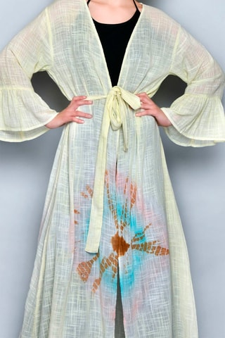 Quimono Bege - Amarelo