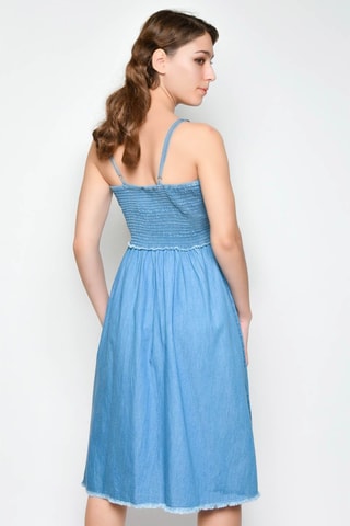 Vestido midi - Azul - Azul