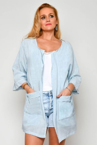 Quimono comprido 
Azul-claro - 